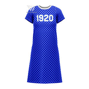 Ropa de la Hermandad griega Zeta Phi Beta lista para enviar vestido largo a cuadros de algodón orgánico Top ropa de fiesta de parafernalia griega - Product Image 1