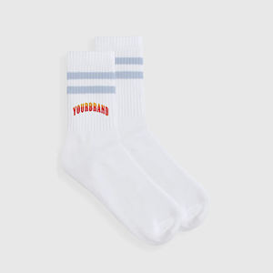 Top Trending Article Men's Sports <b>Socks</b> <b>Wool</b>/Acrylic Custom Embroidery Logo Contrast Stripes Winter Casual Warm Anti-Bacterial - Product Image 1