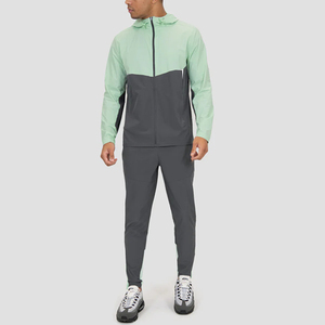 Nueva chaqueta cortavientos para exteriores con rayas reflectantes y bolsillo con cremallera Chaquetas deportivas para correr para hombre Color de contraste - Product Image 6