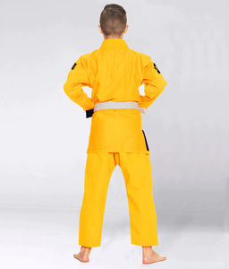โรงงานขายส่งราคาเด็กคาราเต้Bjj Gisปรับแต่งโลโก้บราซิลสีเหลืองJiu Jitsuผ้าฝ้าย 100% BJJ Gisคาราเต้Bjj Gisชุดกิโมโน - Product Image 3