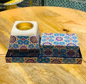 Venta al por mayor de incienso de madera árabe Mubkhar soporte de incienso esmalte impreso Bakhoor quemador tamaño personalizado - Product Image 5