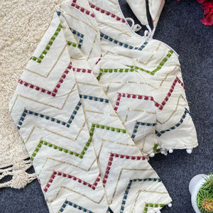 Blusa india de algodón Khadi puro étnico más reciente, ropa nupcial de fiesta, Color blanco, exclusiva para mujeres y niñas, blusa Sari, ropa superior - Product Image 1