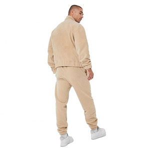 Chándal de Alta Calidad 100% Algodón con Cremallera para Hombre, Cuello Alto, Ropa Deportiva, Diseño Personalizable, Traje Deportivo de Invierno, Color Sólido - Product Image 2