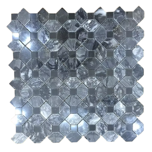 Modern Diamond Crystal White Marble <b>Mosaic</b> Tile Polished/Honed Square 8mm Thick Water Resistant Eco-Friendly 5 Year Interior - Product Image 6