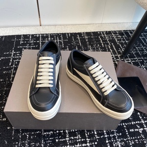 Zapatillas de Moda de Alta Calidad para Hombre y Mujer, Negras, con Cordones, de Diseño, de Cuero, con Suela Gruesa, Casuales y Planas - Product Image 3