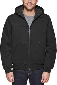 แจ็คเก็ตผ้าใบขนเป็ดใส่สบายสำหรับผู้ชายซับในของเชอร์ปาซับในแบบดั้งเดิมมีซิปปิดฤดูหนาวเสื้อบอมเบอร์ - Product Image 6