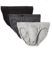 Sous-vêtements respirants pour hommes, 100% coton, caleçons taille haute, lot de 3