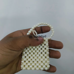 กระเป๋าคลัทช์ไข่มุกแฟชั่นคุณภาพพรีเมียม งานแฮนด์เมด จาก Tradebyd เหมาะสำหรับเป็นของขวัญในเทศกาล สายสะพายถอดได้ กันน้ำ ประดับด้วยดอกไม้ลูกปัด - Product Image 6