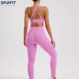 Ensemble de leggings et soutien-gorge de sport personnalisés pour femmes – Tenue de fitness et de yoga - Product Image 2