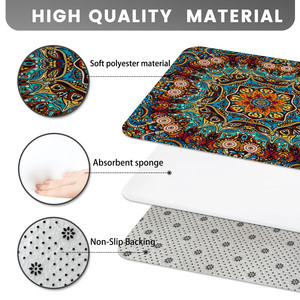 Custom Printed Absorbent <b>Bathroom</b> Rug <b>Set</b> for <b>Bathroom</b> Non-Slip Shower Curtain Bath <b>Mat</b> - Product Image 4