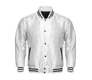 Best-seller Logo couleur personnalisé Veste universitaire en satin de soie pour homme Vente en gros tendance UniversiteBaseballjacket pour homme - Product Image 3