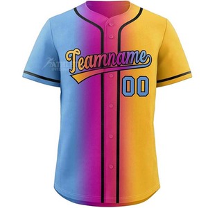 Camiseta de béisbol con logotipo personalizado, uniformes transpirables de secado rápido de poliéster 100% de alta calidad, manga corta, servicio OEM, softbol para hombres - Product Image 6