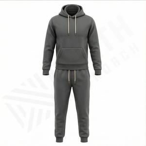 OEM Vente en gros Survêtement de jogging à capuche pour homme Sports d'hiver Entraînement Uniforme de jogging pas cher pour adulte Ensemble deux pièces Logo personnalisé Vêtements - Product Image 1