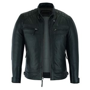 Elegante chaqueta de cuero negro para hombre con diseño ajustado perfecto para salidas casuales y paseos en motocicleta de invierno - Product Image 5