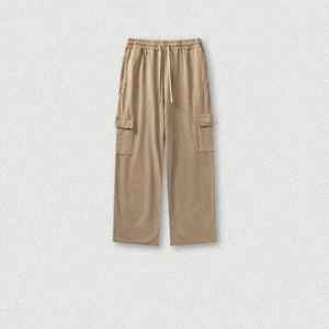 Pantalons de survêtement en molleton français délavé à l'acide sur mesure 2025 pour hommes, vente en gros, taille plus, style décontracté, toile imperméable - Product Image 1