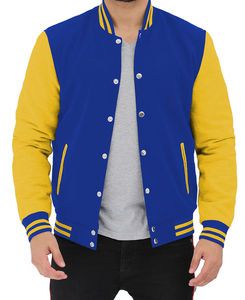 แจ็คเก็ตเบสบอลแขนยาวแบบวาร์ซิตี้ ดีไซน์ล่าสุด ปี 2026 ขายส่ง รับผลิตตามแบบ แจ็คเก็ตวาร์ซิตี้แบบเรียบสำหรับผู้ชาย - Product Image 5