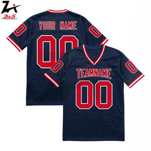 Camiseta de fútbol americano de malla transpirable para hombre con logotipo personalizable de secado rápido de alta calidad, camiseta de fútbol americano juvenil de poliéster - Product Image 6