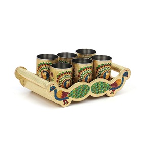 Fabrication de chargeurs en acier inoxydable dorés, métal moderne, revêtement en poudre, capacité de 350 ml, plat de service, plat à dîner, plateau de mariage - Product Image 1