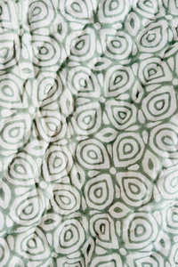 Sage Green Geometrical Hand Block Print Reversible <b>Quilt</b> 200 GSM Cotton Filled Hand Stitched 90 X108 Inches Luxury <b>Bedding</b> <b>Quilt</b> - Product Image 4