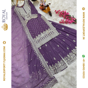 Nouvelle collection de costumes Sharara Design de lancement au prix de gros par Royal Export Surat - Product Image 3