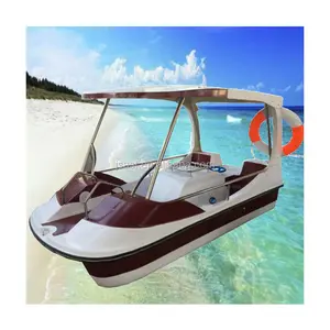 Pedal de água do jogo círculo de barco personalizado, cor 4-pessoa pedal de barco de energia humana barco com pedal de pé para venda