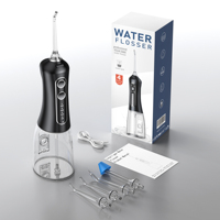 Hydropulseur dentaire portable haute pression étanche, nettoyeur buccal électrique intelligent à ultrasons avec minuterie pour usage domestique