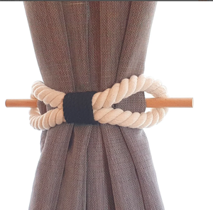Embrasse de rideau en jute .. Retenue de rideau .. Corde de jute .. Décoration de fenêtre - Product Image 1