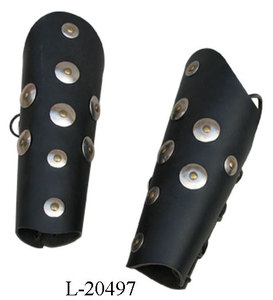Protector de brazo de cuero genuino marrón medieval exportador mayorista de accesorios decorativos para protección de armas de caza - Product Image 5