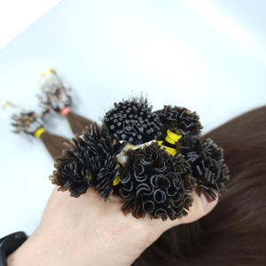 Usine en gros 100% cheveux humains vietnamiens cuticule saine cheveux alignés pointe plate Extensions de cheveux génie trame - Product Image 1