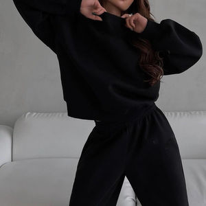 Conjunto Deportivo de Invierno de 2 Piezas Personalizado para Hombre, Sudadera con Capucha de Forro Polar, 100% Algodón, Ropa Deportiva Informal Sólida, Talla Grande - Product Image 5