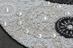 Handmade Luxury <b>Beaded</b> Charger for Dining Unique Holiday Decor; for Housewarming <b>Beaded</b> <b>Placemat</b> - Product Image 2