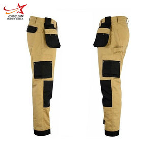 Men's Lightweight Canvas <b>Fabric</b> Casual Trousers High Quality Work Wear with Tool Pockets Loose Fit Latest Wholesale Shirts - Product Image 2