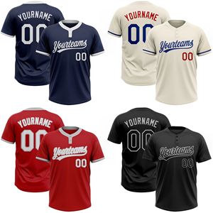 Maillot personnalisé Maillot de baseball vierge à deux boutons Drapeau Design Jeune Maillot d'équipe de baseball Uniforme - Product Image 2