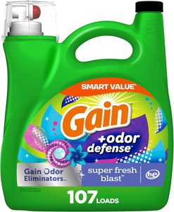 Detergente Líquido para Ropa Gain + Odor Defense, Aroma Super Fresco, 107 Cargas, Compatible con Lavadoras HE - Product Image 2