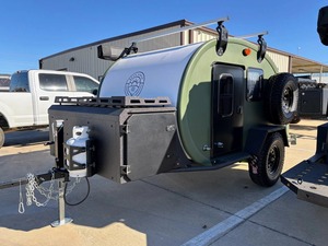 Bean Stock Lightweight Waterproof Modern Expanded Mini Caravan Teardrop Travel Trailer 2 Person Aluminum Slide-Out Kitchen - Product Image 6