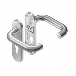 Juego de palancas redondas de acero inoxidable Rondo K1.0/H1.0 EST PZ con escutecón corto BKS para persianas, estores y contraventanas - Product Image 3