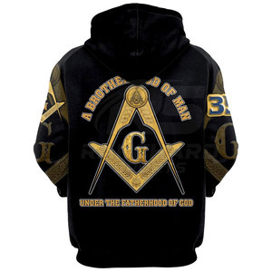 Ropa Masónica de Algodón Suave y Transpirable, Sudadera con Capucha Masónica para Hombre, Sudaderas Masónicas Personalizadas para Hombre - Product Image 2