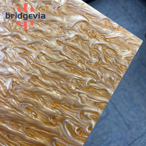 แผ่นอะคริลิกลายมุกสีน้ำตาลทอง ขนาด 4x8 ฟุต แผ่นพลาสติกลายสำหรับตัดด้วยเลเซอร์ ใช้สำหรับทำเครื่องประดับ งานฝีมือ ป้ายโฆษณา และขาตั้งโชว์ - Product Image 2