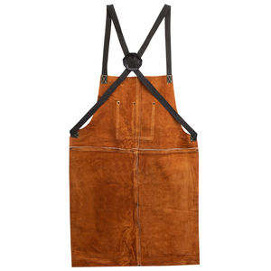 Delantal de soldadura de cuero de vaca a prueba de calor resistente al fuego ropa de trabajo de cuero dividido resistente al fuego equipo de protección de soldadura - Product Image 2