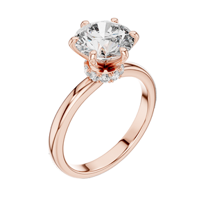 แหวนเพชรทรงกลม 2.15 กะรัต สำหรับผู้หญิง VVS-VS EF CVD ทอง 18KT, 14KT, 10KT และเงิน 925  ทองชมพู, ทองเหลือง, ทองขาว - Product Image 4