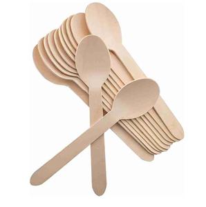 ช้อนไม้แบบใช้แล้วทิ้งสุดหรูสำหรับปาร์ตี้ของหวานปิคนิคบาร์บีคิวงานแต่งงาน - Product Image 1