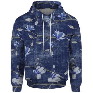 Sweat à capuche de haute qualité pour hommes avec logo brodé personnalisé coupe ample automne pull en coton Style Hip Hop hauts pour l'hiver - Product Image 3