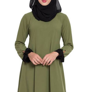 Abaya pour femmes de haute qualité du Pakistan, matière en polyester respirante, couleurs personnalisables, manches longues, service OEM, vente en gros - Product Image 6