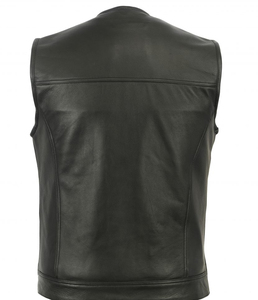 เสื้อกั๊กหนังสำหรับผู้ชาย สไตล์พัฟเฟอร์ ผ้าแคนวาส ระบายอากาศได้ดี เป็นมิตรกับสิ่งแวดล้อม เหมาะสำหรับฤดูหนาว ผลิตตามสั่ง มีกระเป๋า ปรับเชือกผูกได้ สไตล์ไฮสตรีท - Product Image 4