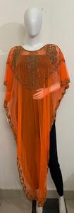 ชุดปอนโช Kaftan ชุดเดรสยาวลูกปัดมือหรูหราสง่างาม - Product Image 6
