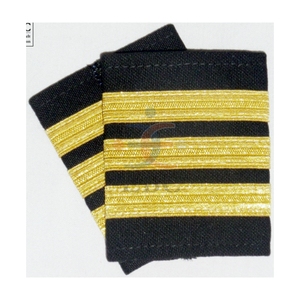 Pilot Handmade Fabric Epaulettes Gold Epaulette with Bullion Wire French <b>Braid</b> Shoulder Board - Product Image 2