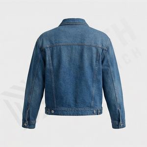 <b>Women</b> Washed Waterproof Denim Jacket Latest Design Solid Color Jean <b>Coat</b> Stylish Outerwear Casual Streetwear Customized Color - Product Image 2