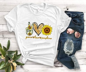 เสื้อยืดแขนสั้นผู้หญิงพิมพ์ลายดอกทานตะวัน,เสื้อยืดผู้หญิงเสื้อผ้าผู้หญิงกำหนดโลโก้เองได้
