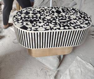 Table basse en incrustation d'os de style moderne faite à la main, élégant meuble d'appoint pour la maison, hôtel, décoration intérieure unique, artisanat, tables à manger - Product Image 6