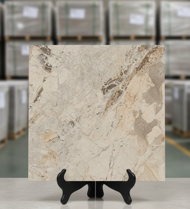 Carreaux de sol en porcelaine moderne NEORA 600x600 mm, finition brillante Breccia dorée, antibactériens, antidérapants, épaisseur 8 mm pour salon - Product Image 3